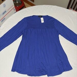 LANE BRYANT Women’s Top, NWT. Beautiful blue.